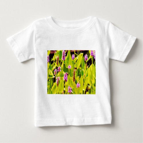 Dragonfly and Purple flowers Baby T_Shirt