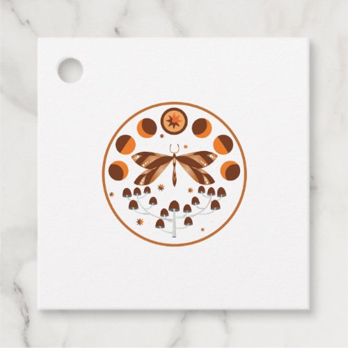 Dragonfly and stars favor tags