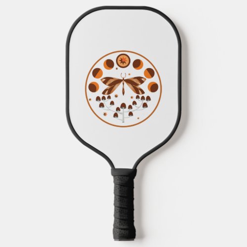 Dragonfly and stars pickleball paddle