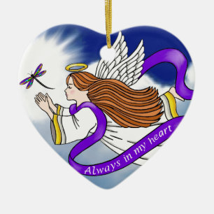 Dragonfly Angel Ceramic Ornament