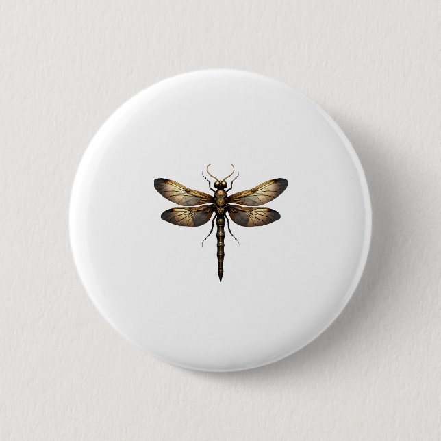 Dragonfly Animal Art Graphic Dragonfly (4) Button (Front)