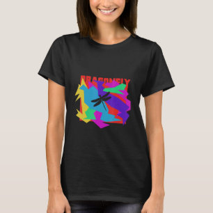 Dragonfly Animal Mosaik Puzzle T-Shirt