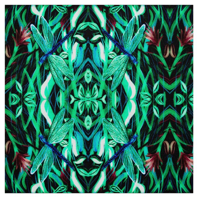 Dragonfly Aqua Fabric (Swatch)