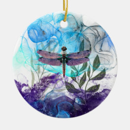 Dragonfly art ceramic ornament