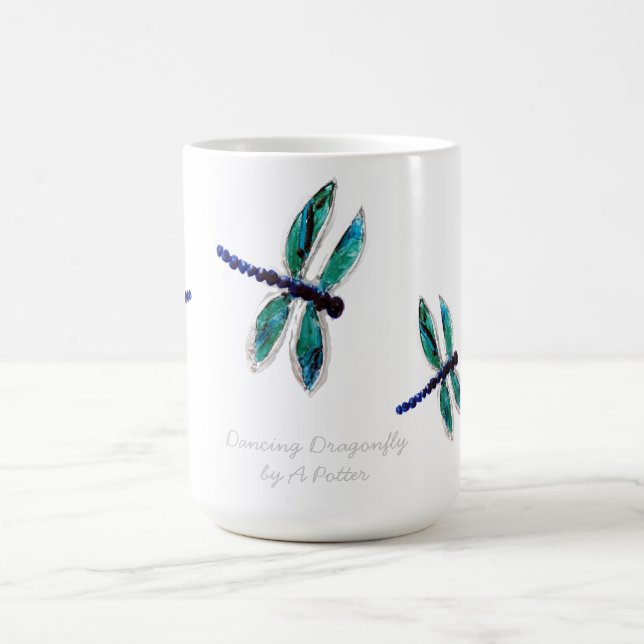 Dragonfly Art Custom Coffee Mug (Center)