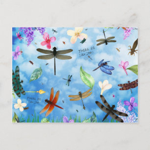 dragonfly art nola kelsey postcard