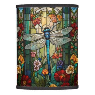 Dragonfly art painting botanical boho chic forest lamp shade