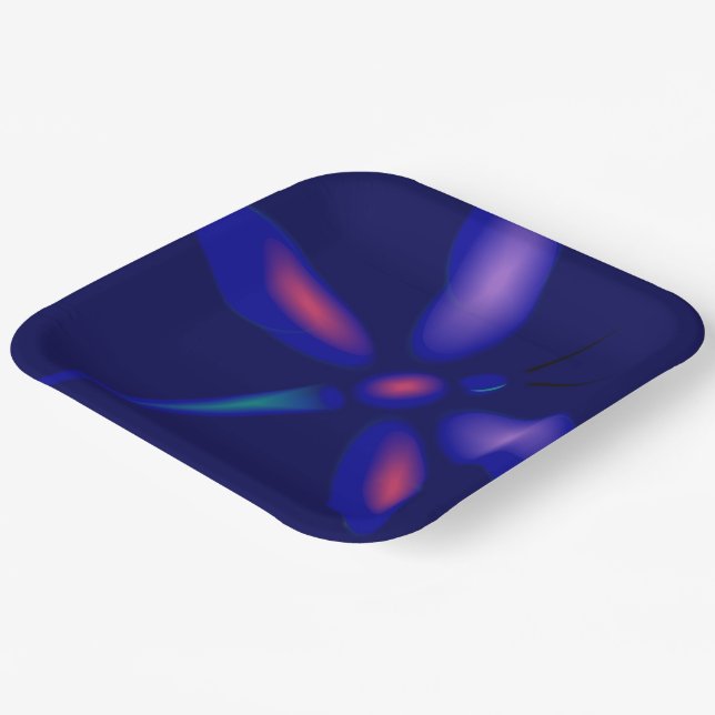 Dragonfly Art Paper Plates (Angled)