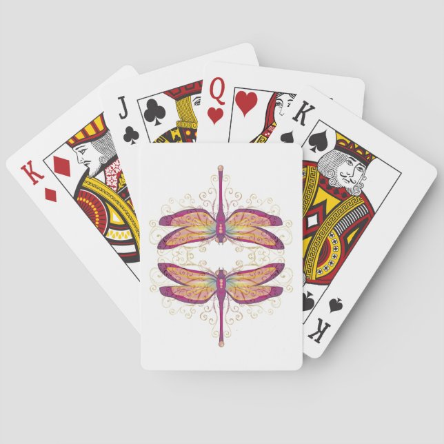 Dragonfly Art Poker Cards (Back)