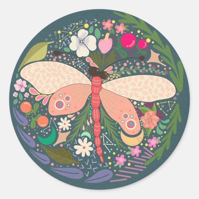 DRAGONFLY ART STICKERS DECALS (Front)
