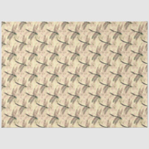 Dragonfly Artistic Gold Design Pattern Decoupage Tissue Paper