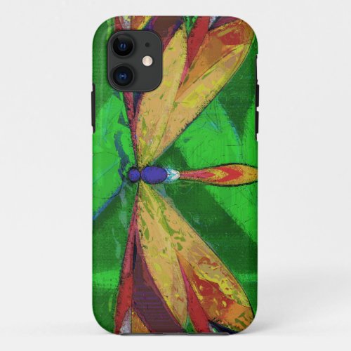 Dragonfly Arty Insect Colourful Dragonfly iPhone 11 Case