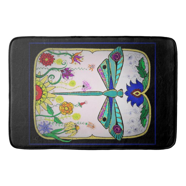 Dragonfly Bath Mat (Front)