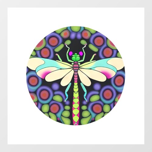 Dragonfly Beautiful colorful and ornate    Wall Decal