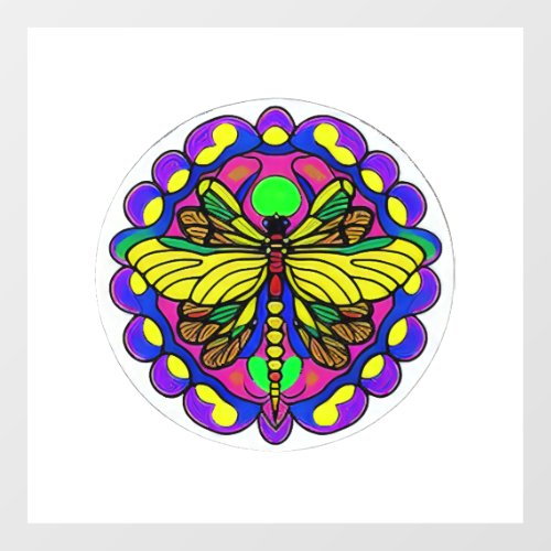 Dragonfly Beautiful colorful and ornate  Wall Decal