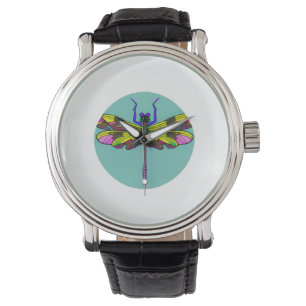 Dragonfly Beautiful, colorful, and ornate Watch