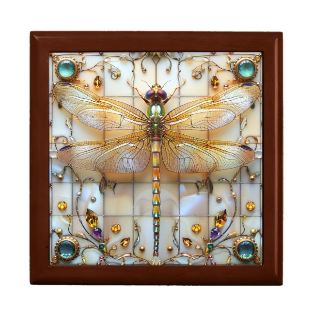 Dragonfly Beautiful Gems Precious Stones Gift Box (Front)