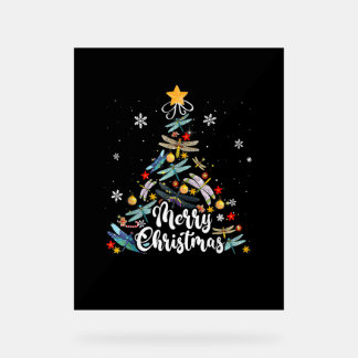 Dragonfly Bird Christmas Tree Entomologist Loves D Acrylic Sign