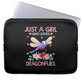 Dragonfly Bird Lover Gift Just A Girl Who Loves Dr Laptop Sleeve