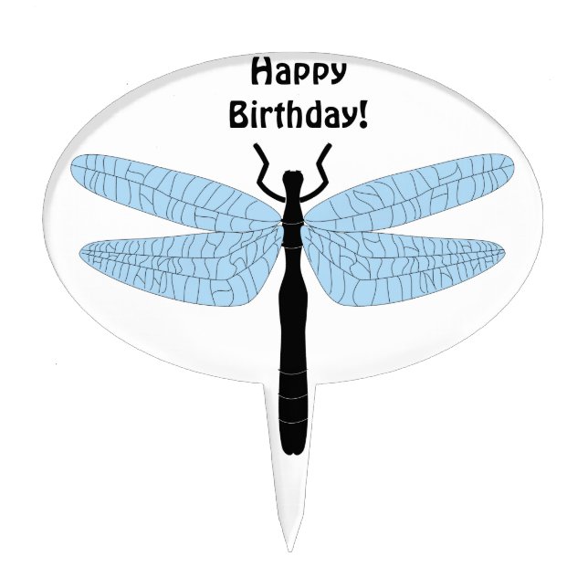 Dragonfly Birthday Cake Topper (Front)