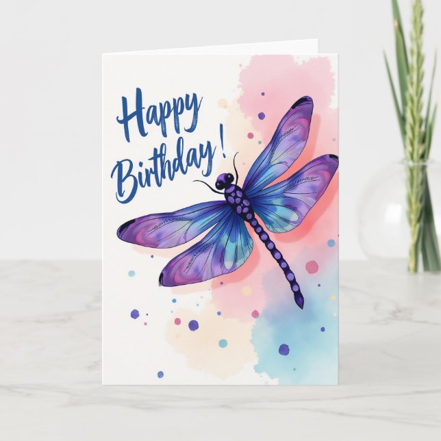 Dragonfly Birthday Card (Front)