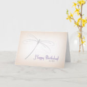 Dragonfly Birthday Card (Yellow Flower)