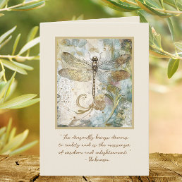 Dragonfly Birthday or Any Occasion Custom Text Card