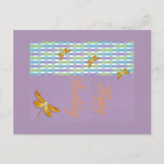 Dragonfly Birthday postcard