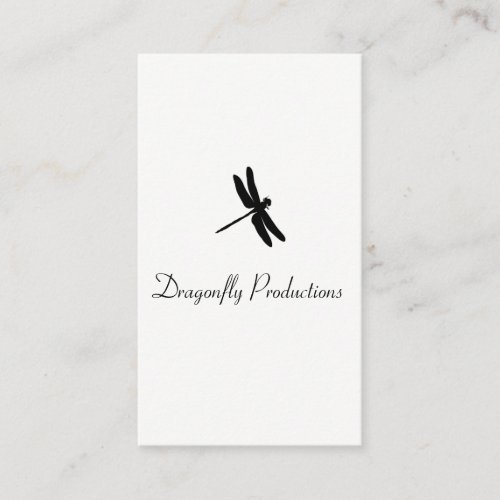 Dragonfly black business card