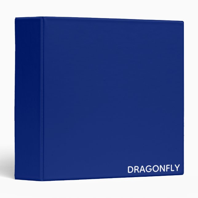 Dragonfly blue color name 3 ring binder (Front/Spine)
