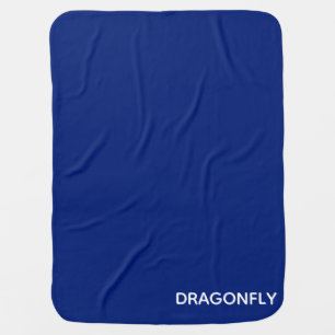 Dragonfly blue color name baby blanket