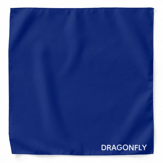 Dragonfly blue color name bandana (Front)