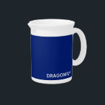 Dragonfly blue color name beverage pitcher<br><div class="desc">Dragonfly blue color name</div>