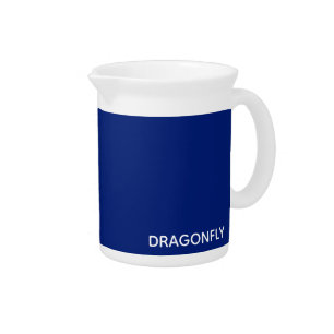 Dragonfly blue color name beverage pitcher