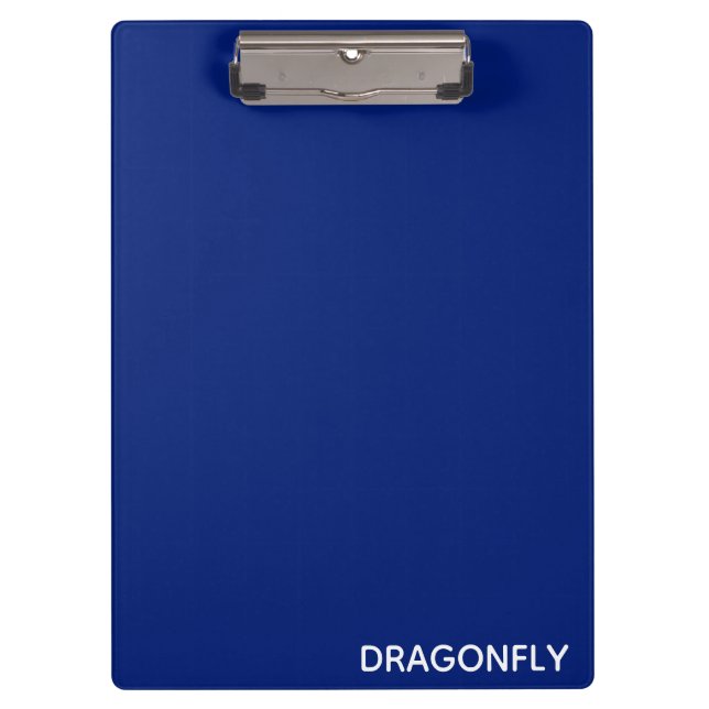 Dragonfly blue color name clipboard (Front)