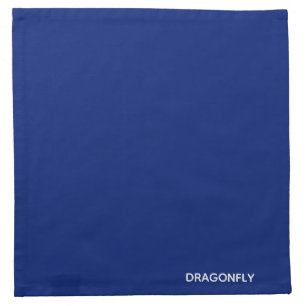 Dragonfly blue color name cloth napkin