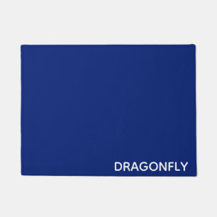 Dragonfly blue color name doormat