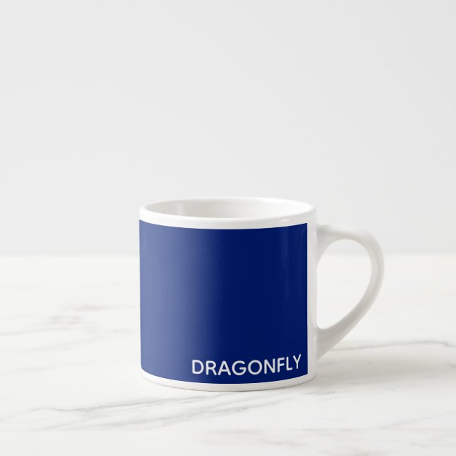 Dragonfly blue color name espresso cup (Right)