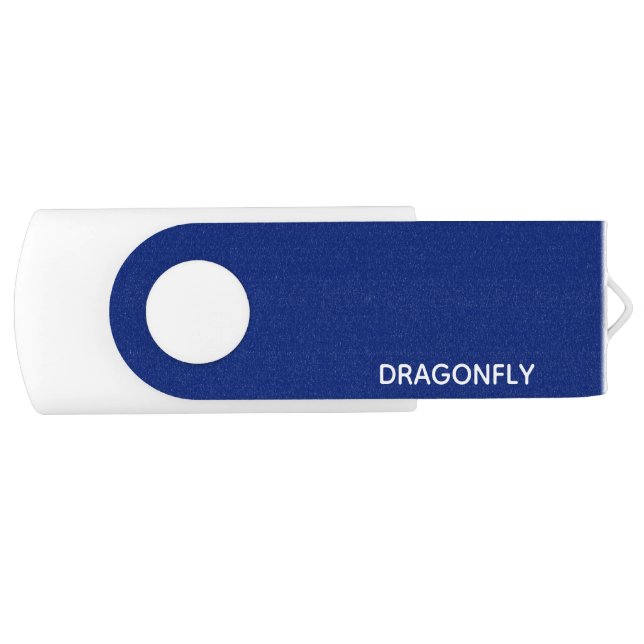 Dragonfly blue color name flash drive (Front)