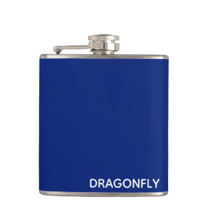 Dragonfly blue color name flask