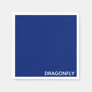 Dragonfly blue color name napkins