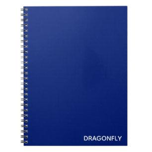 Dragonfly blue color name notebook