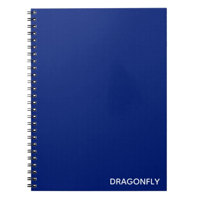 Dragonfly blue color name notebook (Front)