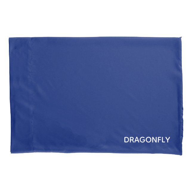 Dragonfly blue color name pillow case (Front)