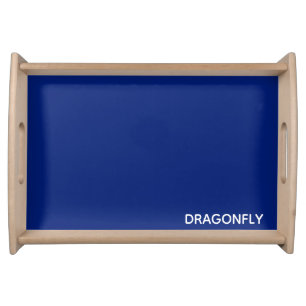 Dragonfly blue color name serving tray