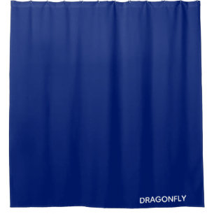 Dragonfly blue color name shower curtain