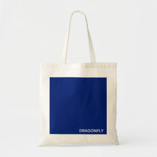 Dragonfly blue color name tote bag
