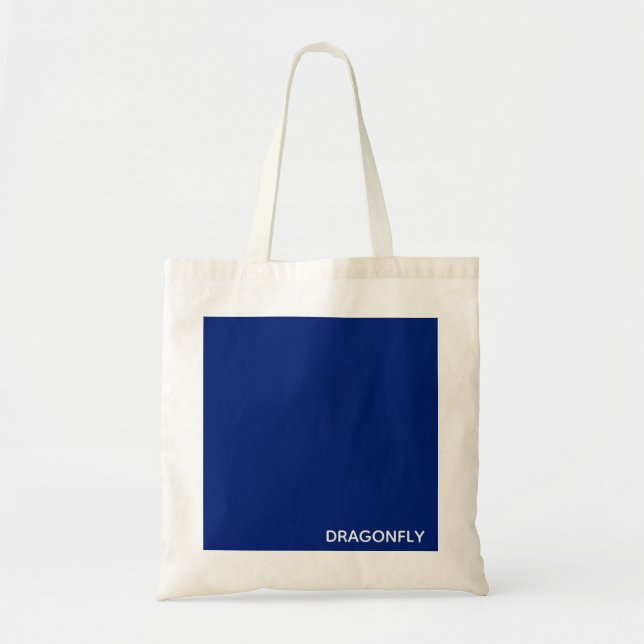 Dragonfly blue color name tote bag (Front)