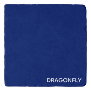 Dragonfly blue color name trivet
