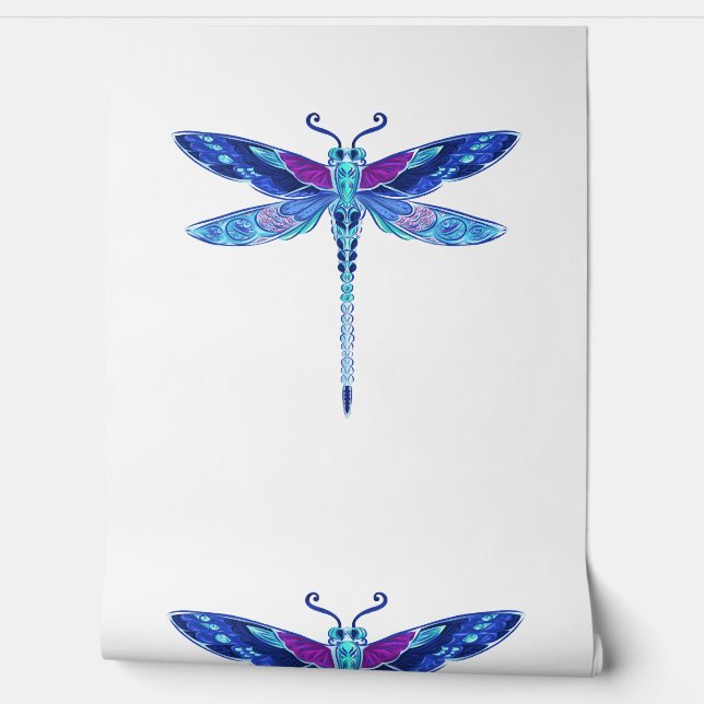 Dragonfly Blue drawing cute gift Wallpaper (Unrolling)
